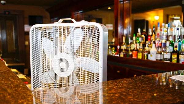 Fans have been installed in common areas of the St. James Hotel to help cool the downtown landmark.