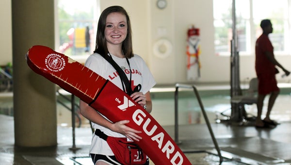 YMCA lifeguard Logan Damoth ended up using her skills to save someone not at the Y but at a private pool party earlier this month. Damoth rescued an 8-year-old girl who fell into the deep end of the pool. 