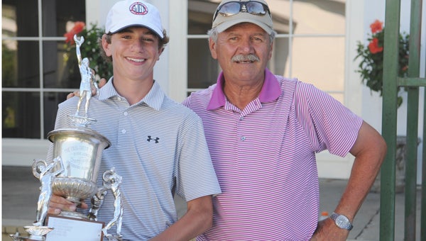 Gus Colvin, 14, won the Paul Grist Trophy Wednesday at the Selma Country Club.  — Justin Fedich