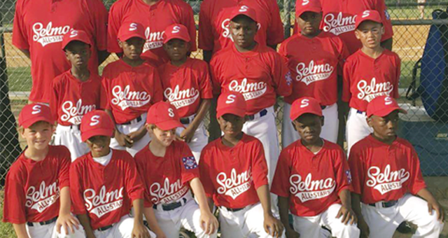The players on the 7-and 8-year-old Selma All-Stars are Jamarcus Javanta Acoff, Raquez Broadnax, Calvin Drake III, John Gilmore, Alexander Johnson, Rodney Martin, Quamarian Pernell, Kemyron Pritchett, Sha’Marion Ross, Nicholas Thomas, Martin Wilkinson and Samarion Woods. The coaches are Stacy Crenshaw, Quinn Pernell, J’Vantae Furlow and Calvin Pritchett. --Submitted Photo