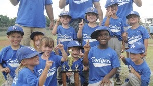 The Dodgers won the Valley Grande tee-ball title. — Justin Fedich