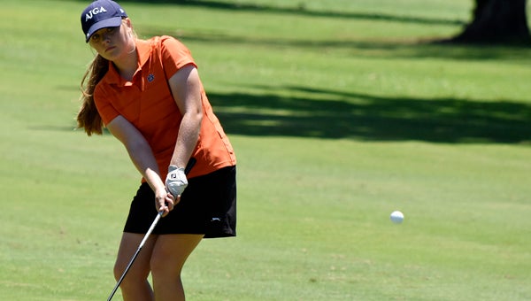 Brooke Sansom won her third consecutive Bud Burns Dixie Junior Championship Tuesday at the Selma Country Club.  Sansom shot a final round 71 and won the tournament by eight shots. — Daniel Evans