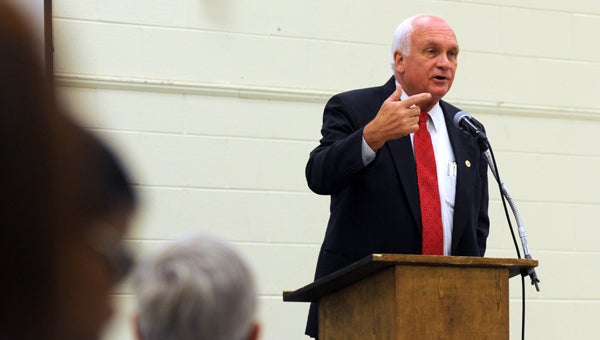 State of Alabama Department of Mental Health Commissioner James Perdue spoke Wednesday at a town hall in Selma. 