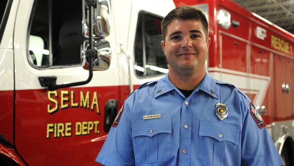 Selma Fire Department Sgt.  Adam Courington was awarded community Firefighter of the Year by the American Legion. 